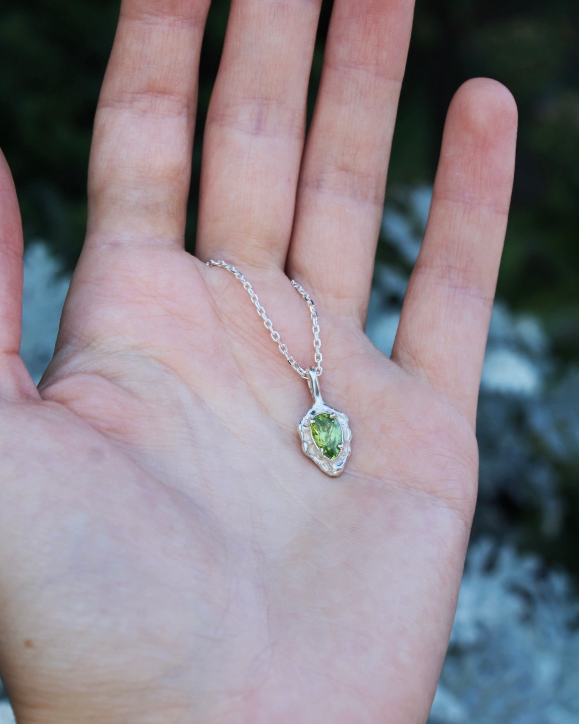 MUSE 925 Ezüst Medál Peridot