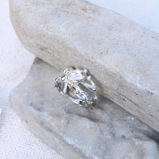 LAAVA 925 Ezüst Gyűrű Topáz méret: 55,5