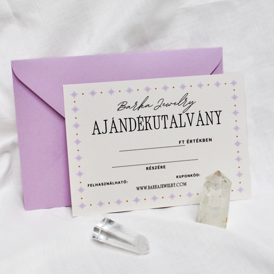 Ékszer Ajándékutalvány