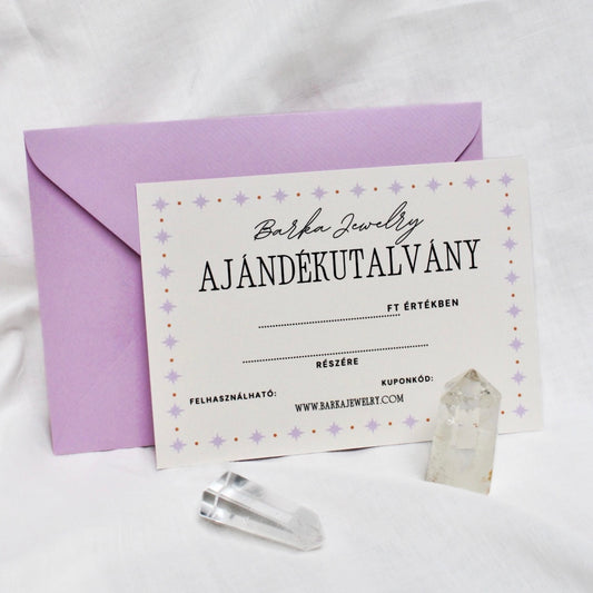 Ékszer Ajándékutalvány