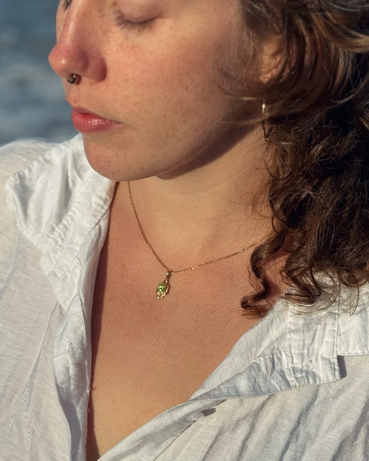 MUSE 925 Ezüst Medál Peridot