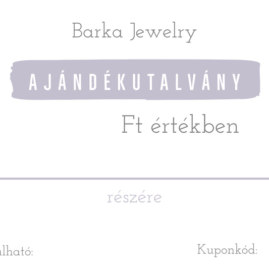 Ékszer Ajándékutalvány